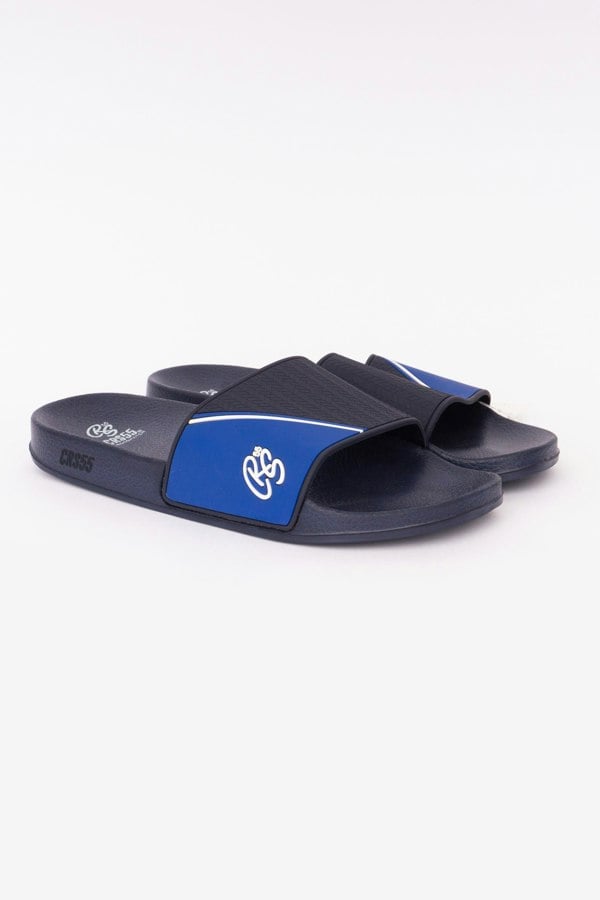 Crosshatch Ventamoore Sliders Navy/Blue
