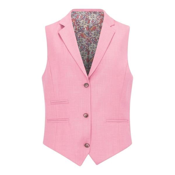 TruClothing Women's 3 Piece Tailored Fit Plain Pink Formal Office Suit