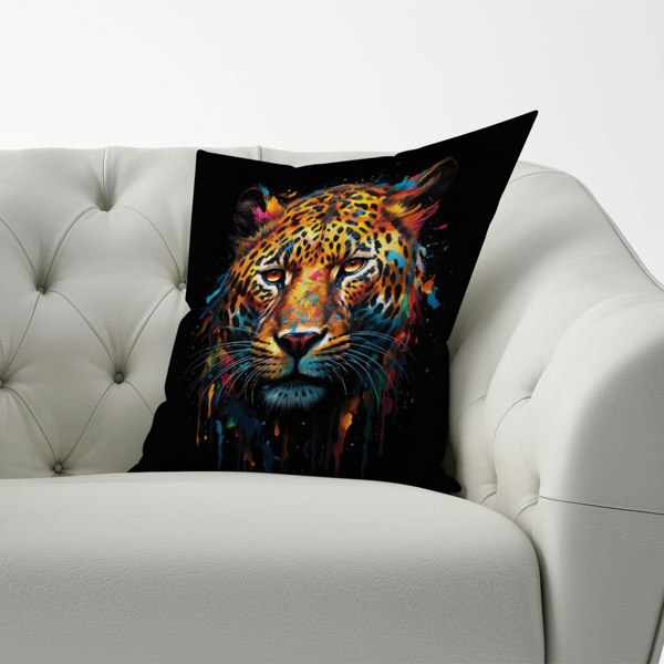 Warren Reed Splashart Leopard Face Cushions