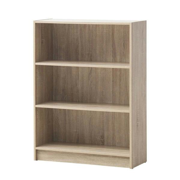 Timber Art Design 3 Tier Bookcase Wide Display Shelving Storage Unit Wood Furniture