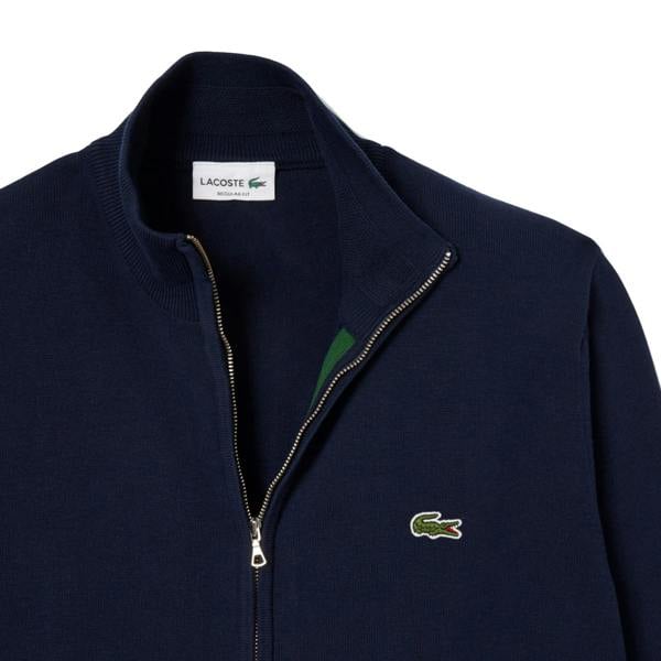 Lacoste AH1957 Full Zip High Neck Cotton Knit