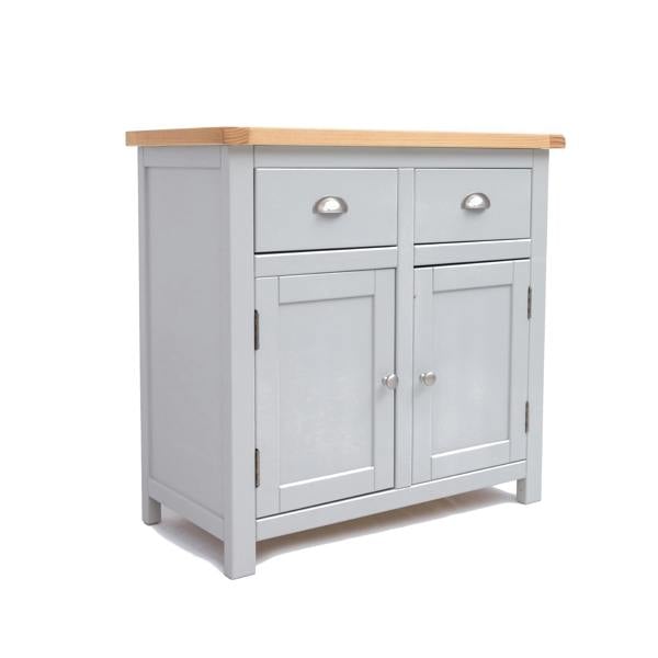 Cabinet Bits Argenta Light Grey 2 Drawer 2 Door Sideboard Chrome Cup Handle