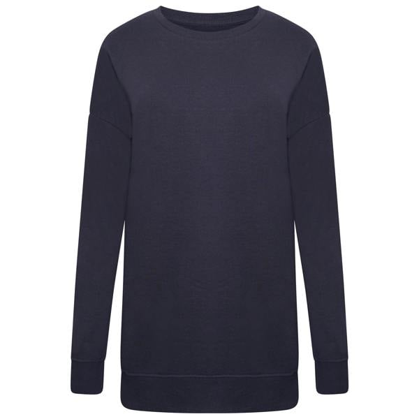 Smart Living Ladies Longline Crewneck Sweatshirt - Navy