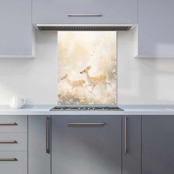 Warren Reed Baby Deer Glass Kitchen Splashback - 00018