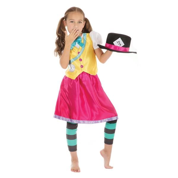 Bristol Novelty Childrens/Girls Mad Hatter Girl Costume - Multicoloured - 