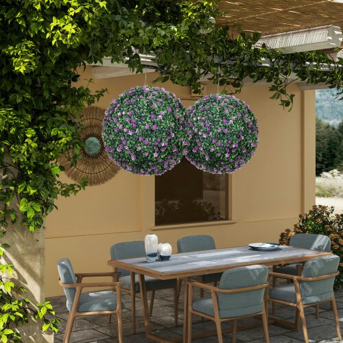 Wyld Haus Safiri Set Of 2 Artificial Boxwood Ball Plants For Decorative Use