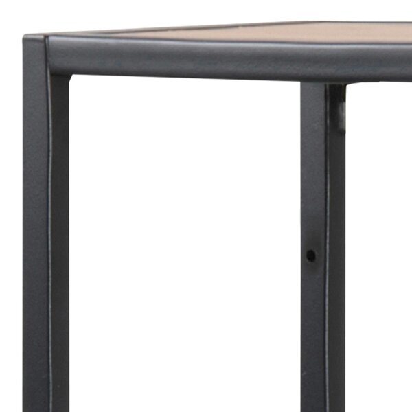 Wyld Haus El Paso Black Metal and Wild Oak Veneer Wide Wall Bookcase 3 Shelves