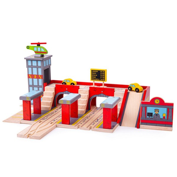 Bigjigs Rail Wooden Grand Central Train Station Set