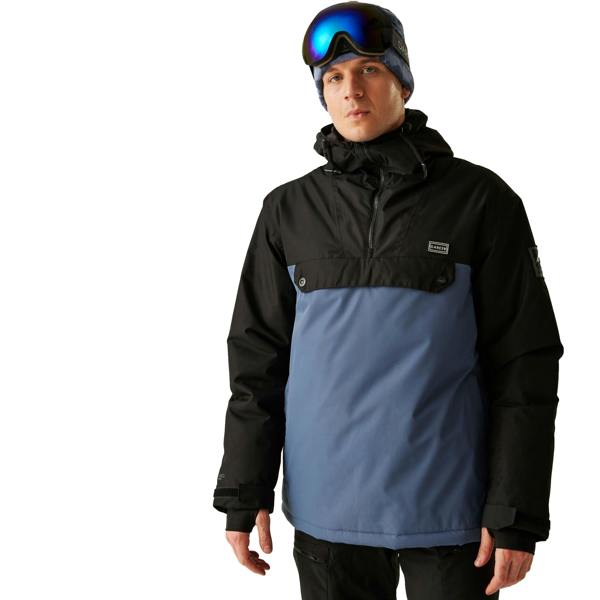 Dare 2B Mens Freeride II Colour Block Overhead Ski Jacket - Blue Indigo - 