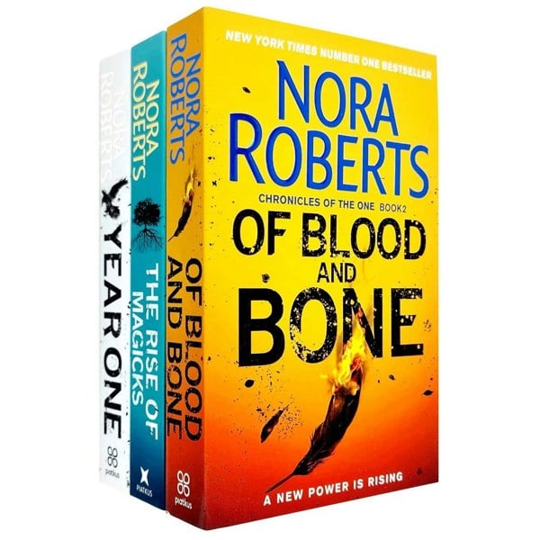 Chronicles of The One 3 Book Set By Nora Roberts Year One, Of Blood and Bone, The Rise of Magicks