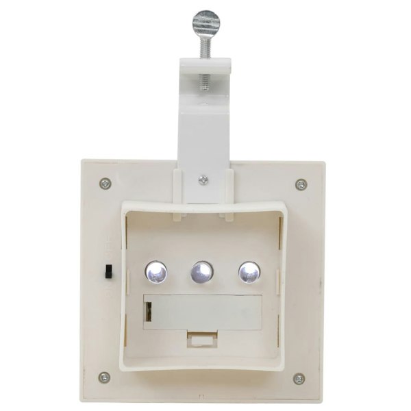 Berkfield Outdoor Solar Lamps 6 pcs LED Square 12 cm White