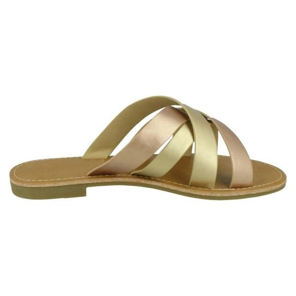 Savannah Ladies Savannah Wide Fitting Flat Strappy Mules F00387