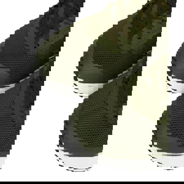 Crosshatch Mens Holywell Flyknit Trainers - Olive/White - 