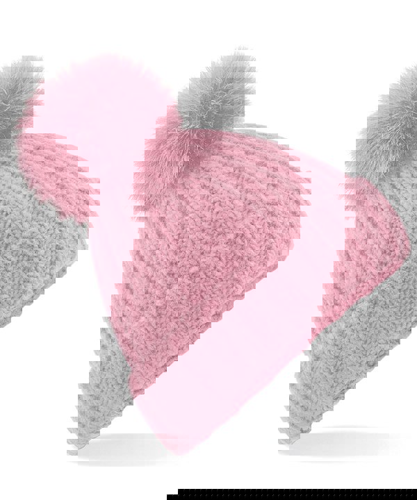 Beechfield Women's Verbier Chunky Rib Knit Acrylic Pom Beanie {BC413}