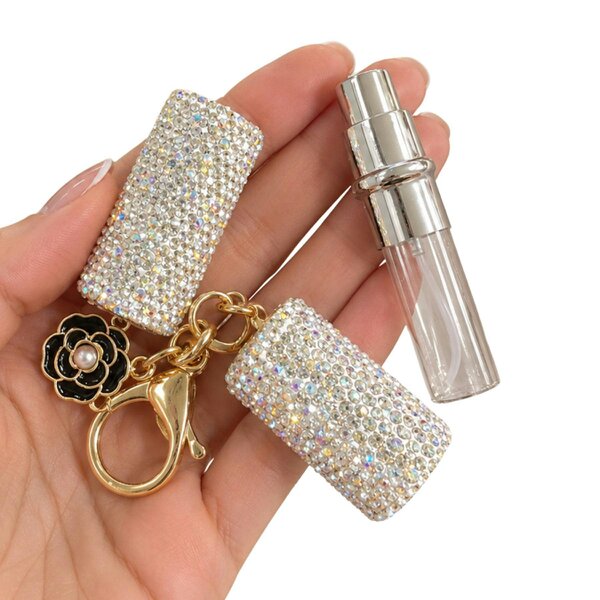 Love EMVY Crystal Effect Refillable Perfume Atomiser Keyring