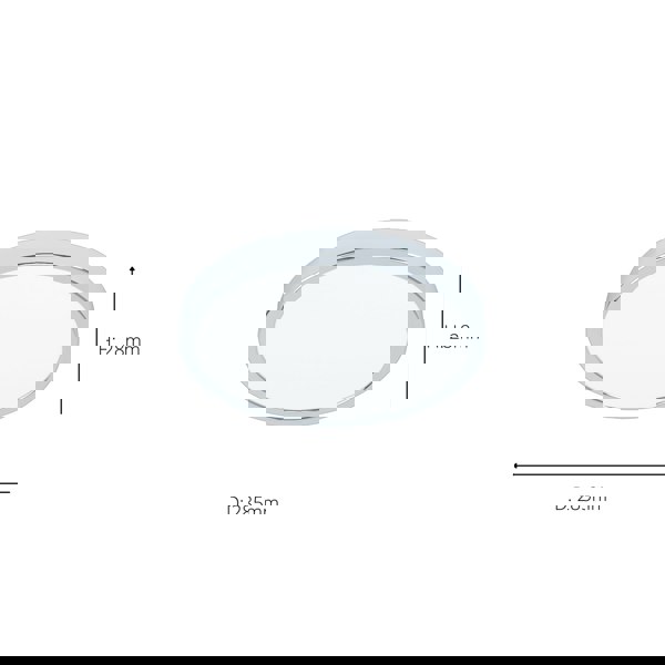 EGLO Fueva 5 1-Light LED Chrome Circular Ceiling Light