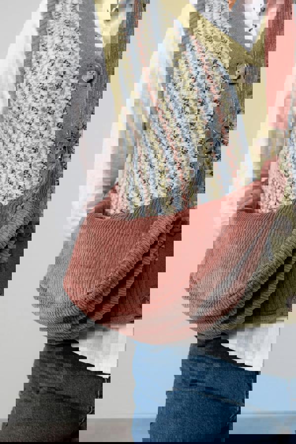 Lily & Me Jumbo Cord Crossbody Bag Antique Rose