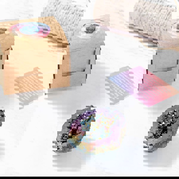 Myga Aura Geode Quartz Crystals - Singles