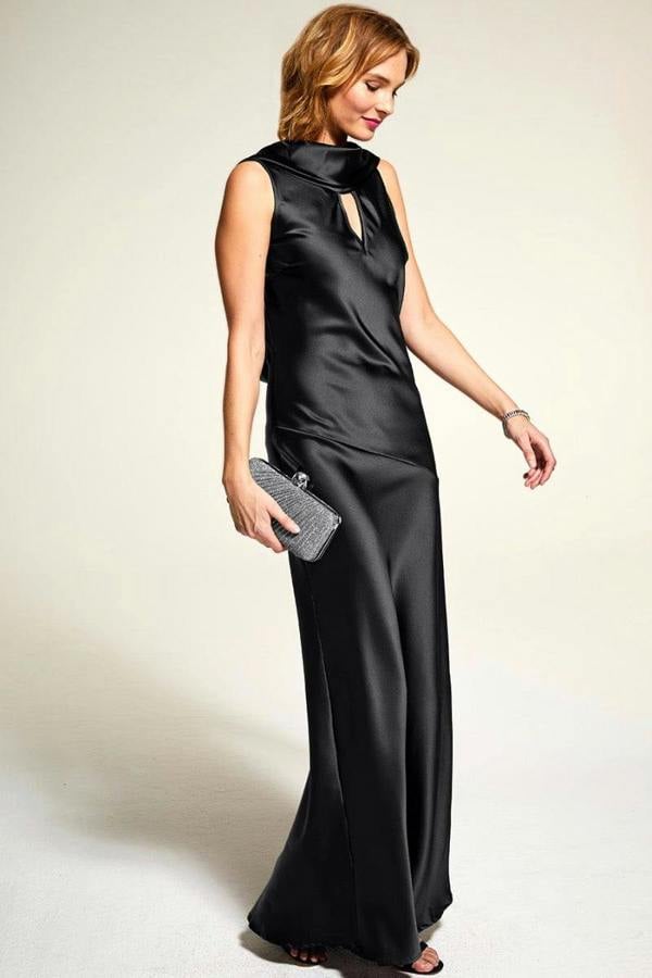 HotSquash Silky gown with cowl neck