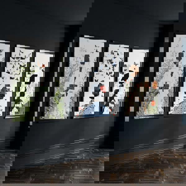 Canvas Pictures For Living Room | Set of 3 Boho Women Wall art Prints