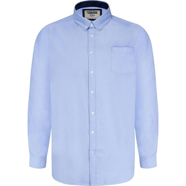 Duke Mens D555 Richard Oxford Kingsize Long-Sleeved Shirt - Sky Blue