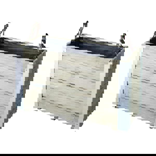 Cerland Bambou Garden Planter 80cm x 30cm 72L Modern Garden Wooden Trough