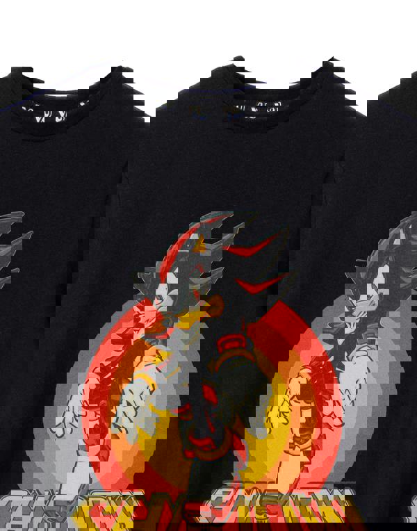 Sonic the Hedgehog Boys Black Shadow Rings Short Sleeved T-Shirt