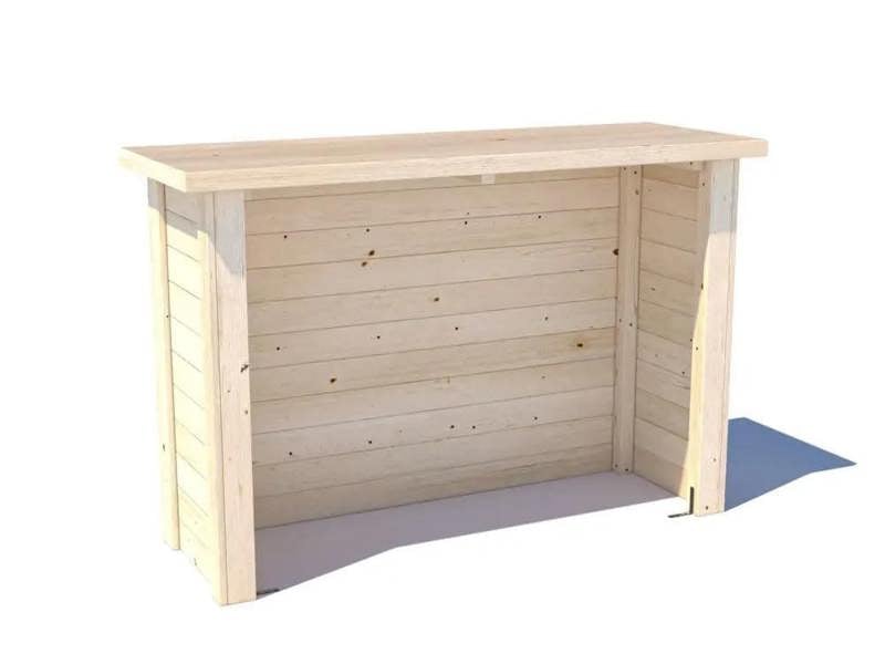 Dunster House Garden Bar Gazebo 3m x 3m Roof Shingles, Heavy Duty Garden Shelter with Log Bar Included Leviathan