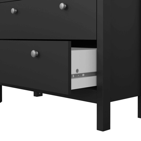 Wyld Haus Gossmere Matt Black China Cabinet 2 Doors 3 Drawers