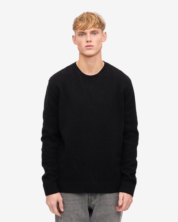 Colorful Standard Classic Merino Wool Crew Neck Jumper - Deep Black