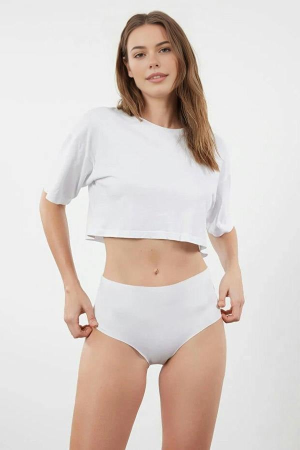 WOVCOR 3-Pack Micro Seamless Laser Cut Hipster Knitted Panties