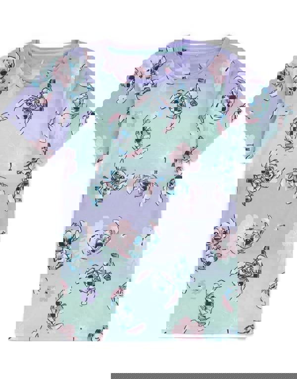 Disney Girls Multicoloured Lilo and Stitch Short Sleeve Short Leg Pyjama Set