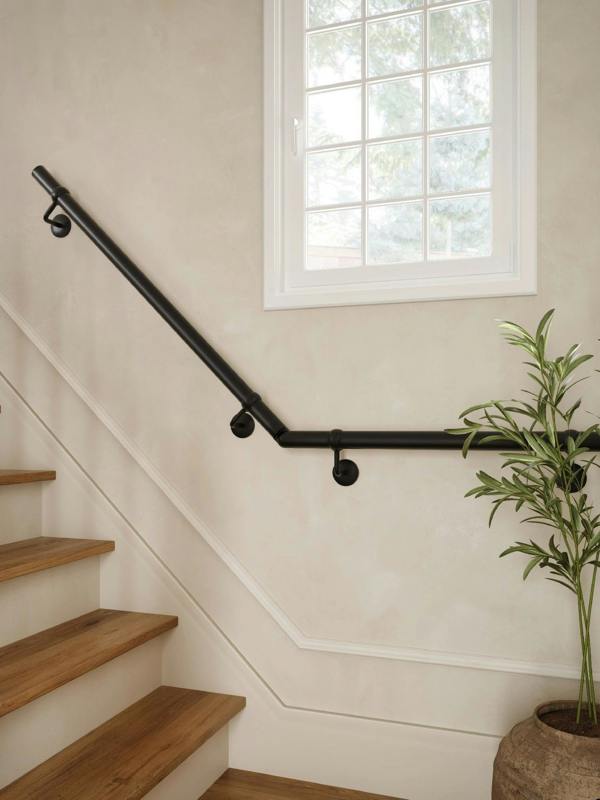 Handrails Direct Kineton Matt Black Quarter Landing Handrail