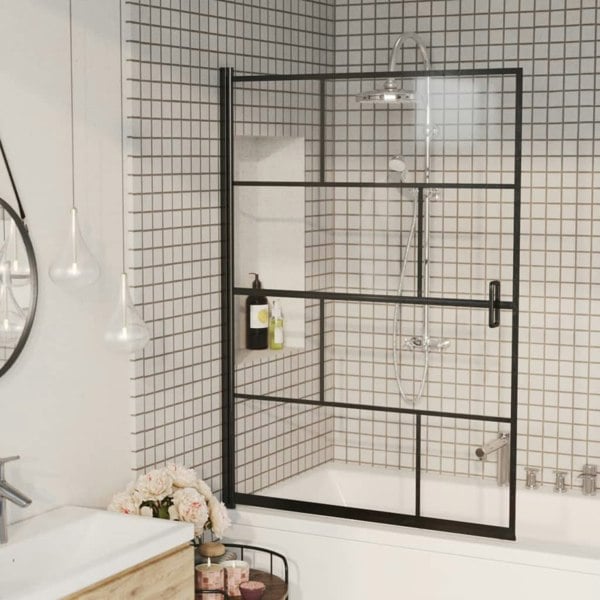 Berkfield Shower Enclosure ESG 100x140 cm Black