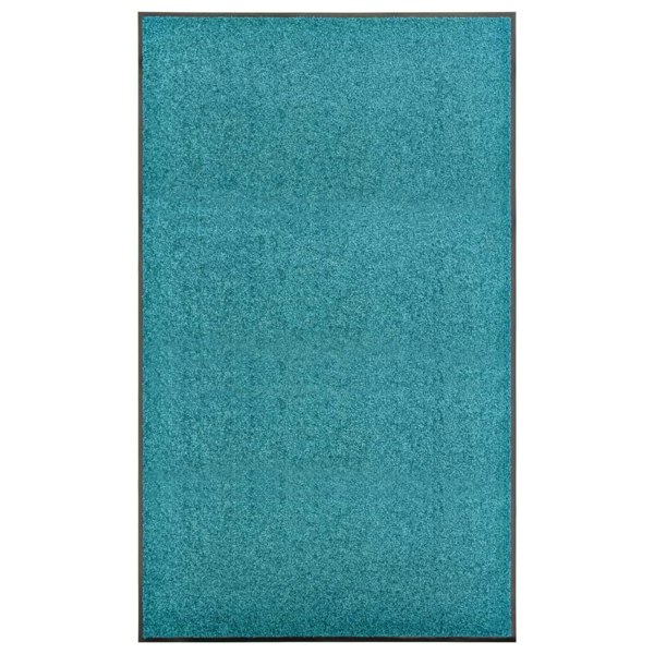 Berkfield Doormat Washable Cyan 90x150 cm