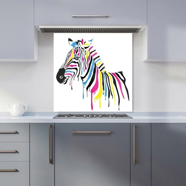 Warren Reed - Designer Multi Coloured Zebra Kitchen Splashback