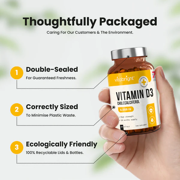 Vitabright Vitamin D3 - 4000iu - 425 day supply