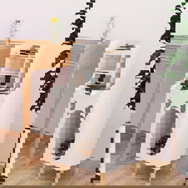 Pura Side Table With Pet House, Wood-Weilai Concept-Weilai Concept