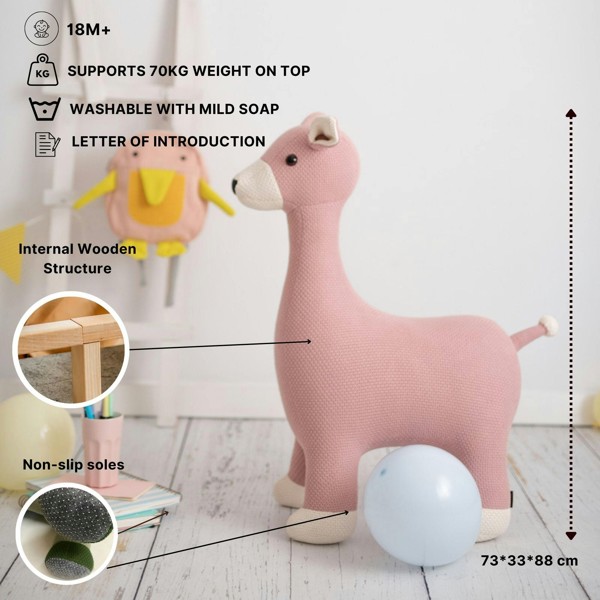 CROCHETTS Large deer plush with auxiliary seat for children LT-R04