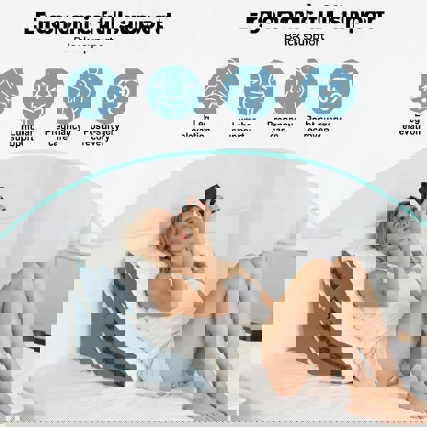 Lavio Large Wedge Pillow Cooling Memory Foam Orthopaedic Bed Cushion Acid Reflux