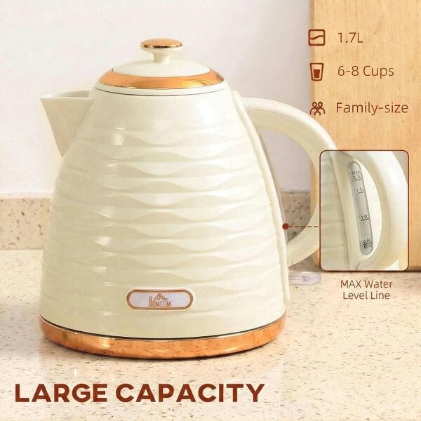3kW Rapid Boil Honeycomb Kettle - Cream White