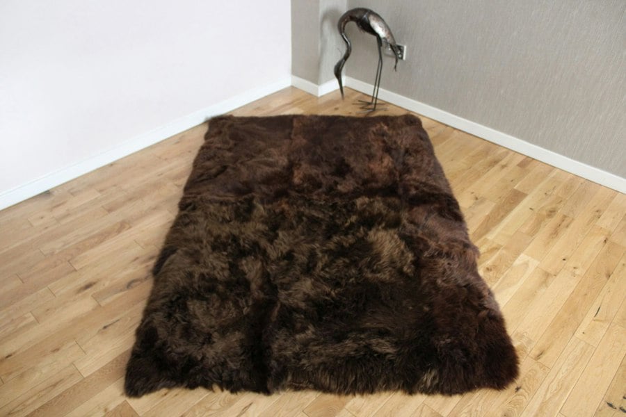 Hide Rugs Rectangular Sheepskin Rug Natural Brown