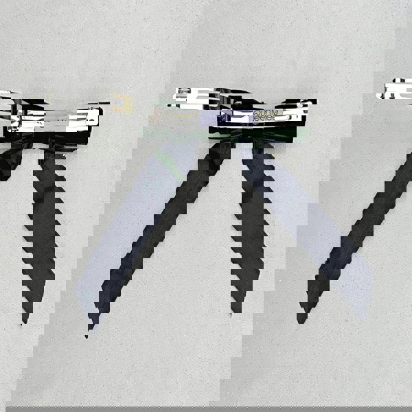 Black Velvet Bow Hair Clip with Jewels Pearls