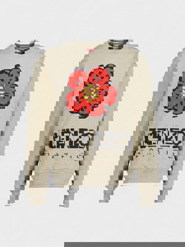Kenzo Boke Flower Print Sweatshirt Beige