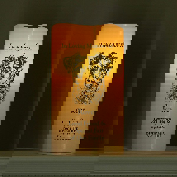 Personalised Memento Company Personalised Dog Breed Memorial LED Candle