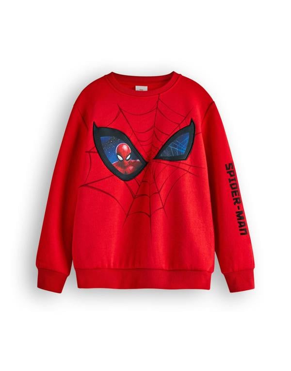 Marvel Boys Red Spiderman Sweatshirt