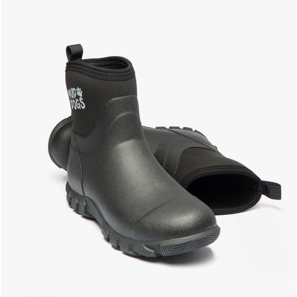 Mud Dogs RUTLAND SHORT Unisex Neoprene Wellington Boots Black