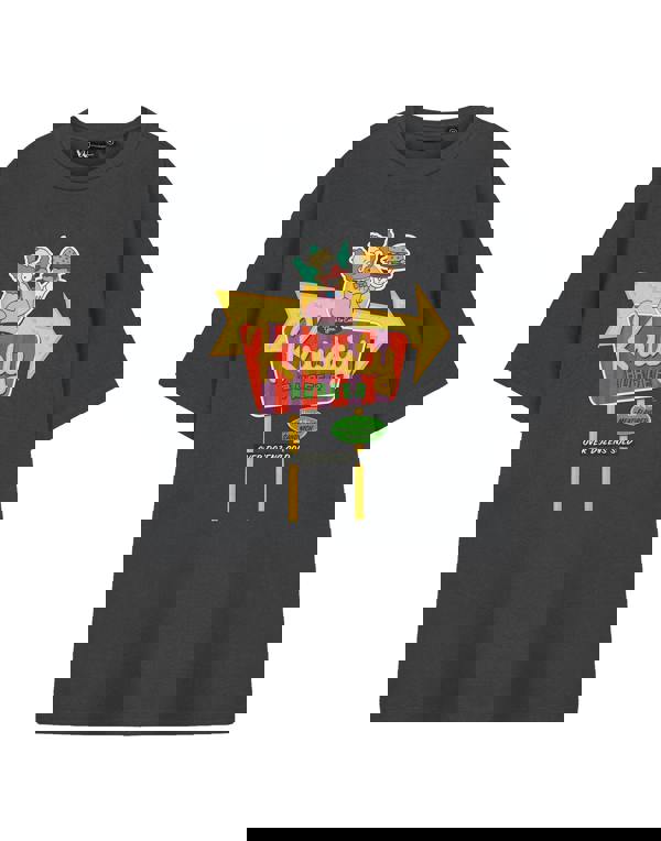 The Simpsons Mens Grey Krusty Burger Short Sleeved T-Shirt