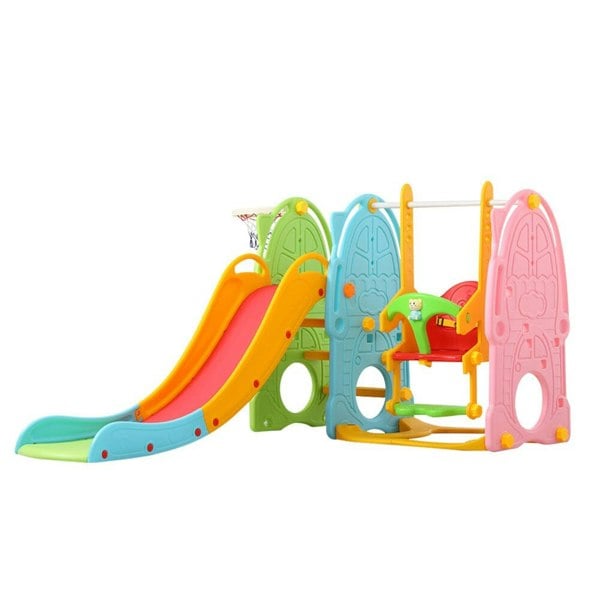Colourful Toddler Swing and Slide Playset Indoor Outdoor Living and Home