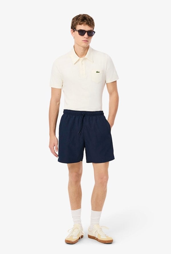 Lacoste Mid Length Monochrome Swim Trunks
